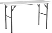 4 Ft Folding Table, Plastic Portable Tables For
