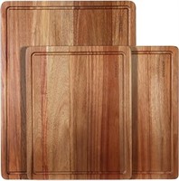 Wood Cutting Boards Set Of 3 For Kitchen, Thick
