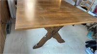 Solid Wood Dinning Table 5’x3’ +2 Nested 10” Leafs