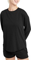 Sz XXL Hanes Tri-Blend Long-Sleeve T-Shirt  Crewne