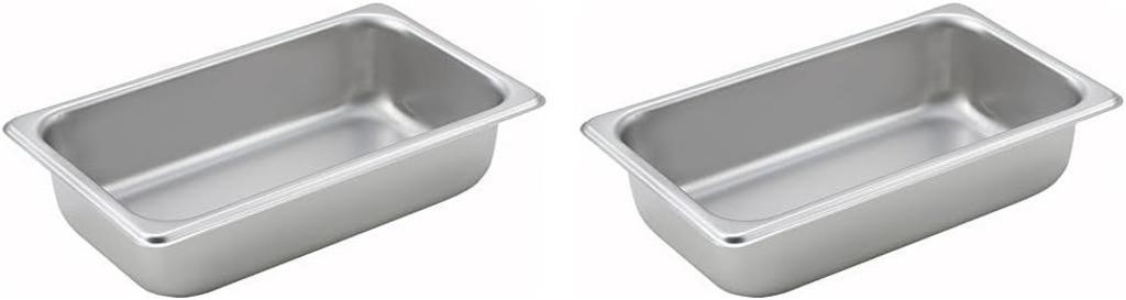 Winco 1/4 Size Pan, 2 1/2-inch, Stainless Steel, 1