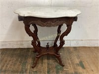 MARBLE TOP WINDOW TABLE