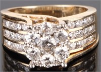 14K YELLOW GOLD ORNATE DIAMOND RING - 2.04CTW