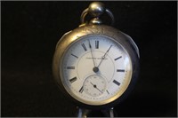 Antique Dueber .925 Silver Coin Pocket Watch See