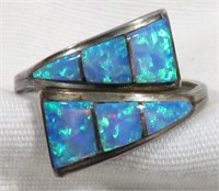 STERLING SIGNED ZUNI INLAY RING