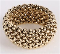 14K YELLOW GOLD CHAIN-LINK LADIES RING