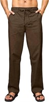 Jmierr Mens Casual Linen Pants Loose Fit Straight