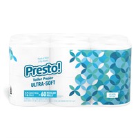 Amazon Brand - Presto! 313 2-Ply Sheet Mega Roll