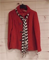 SEBBY COLLECTION JACKET WITH SCARF SIZE PM NWT