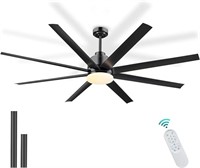 72" Ceiling Fan With Light And Remote Control