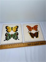 Vintage Butterfly Yarn Craft Wall Decor