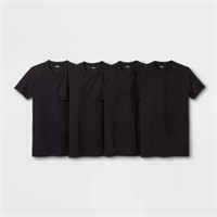 Men's Short Sleeve 4pk Crewneck T-shirt - Black