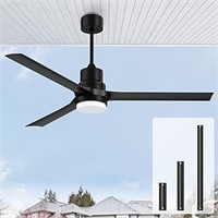 Biukis Black 60-inch Modern Ceiling Fans With