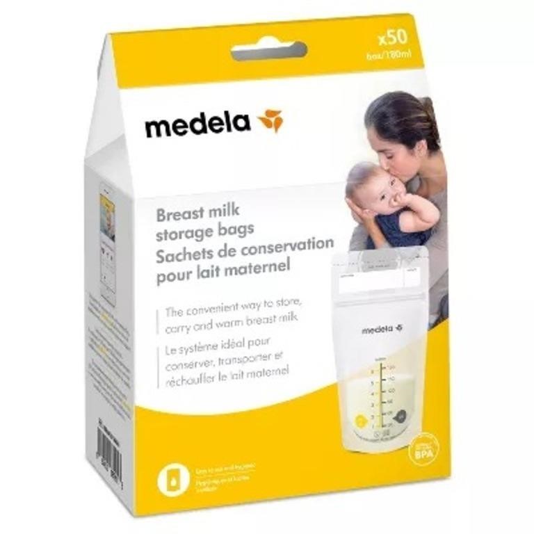 50pk Medela Breast Milk Storage Bags 6oz/180ml