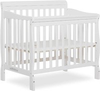 Aden 4-in-1 Convertible Mini Crib In White