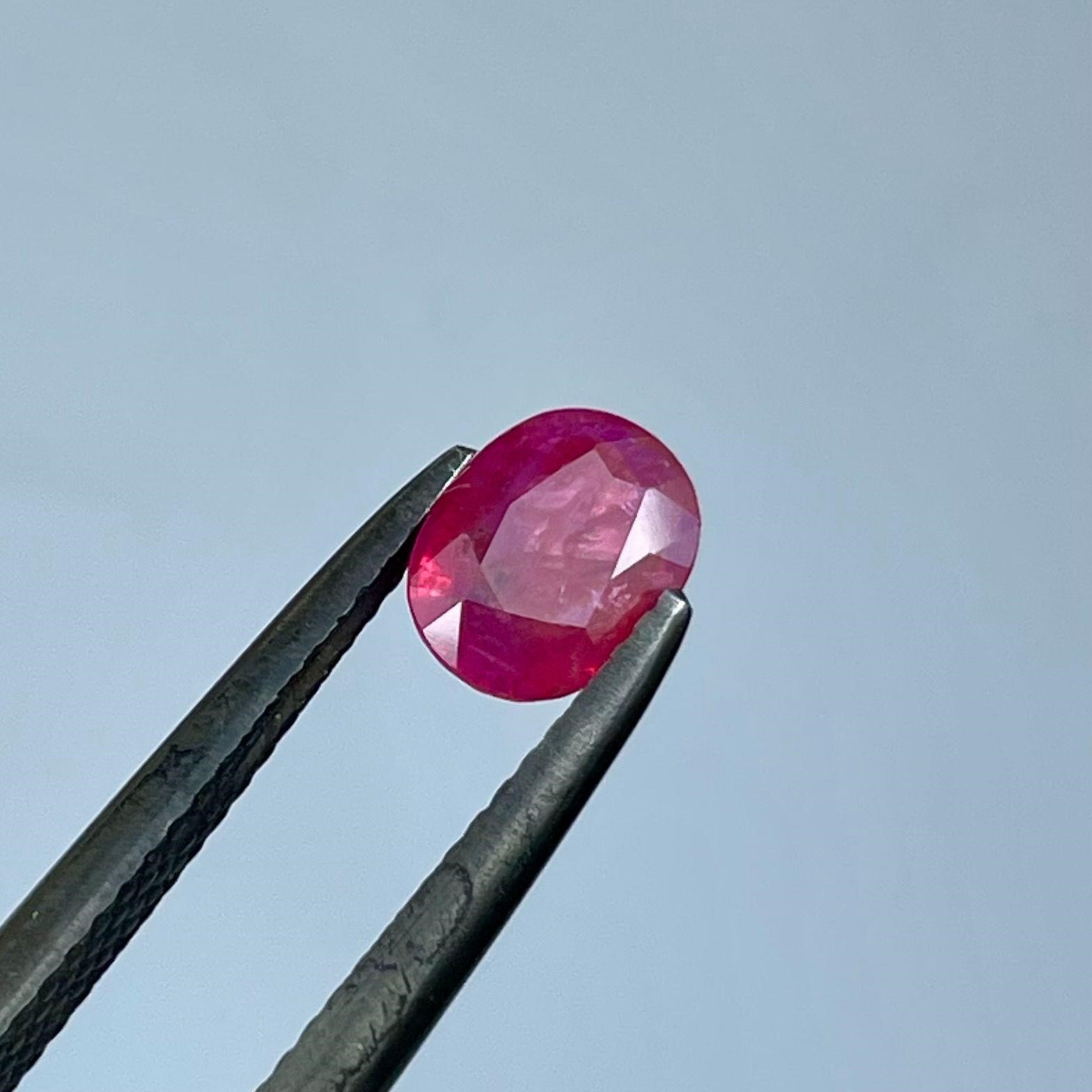 0.90 Carat Top Color Rare  Natural Ruby Gemstone