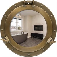 Porthole Mirror - 12 Inch Brass Finish | Nautical