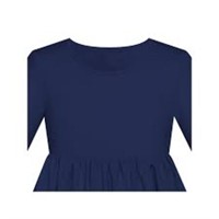 Size - Small Girls Dress Navy Blue Casual Cotton