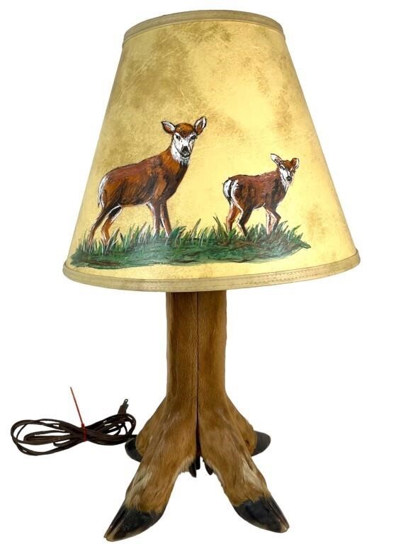 Vintage 4 Hoof Table Lamp