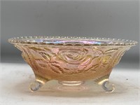 Imperial Carnival Glass Footed Bowl