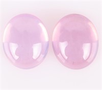 13.90CTW OVAL CABOCHON PINK STAR SAPPHIRE GEMS
