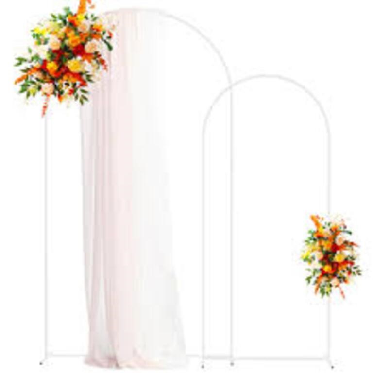 Metal Arch Backdrop Stand White Wedding