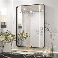 Tetote Black Framed Mirrors For Bathroom, 22x30