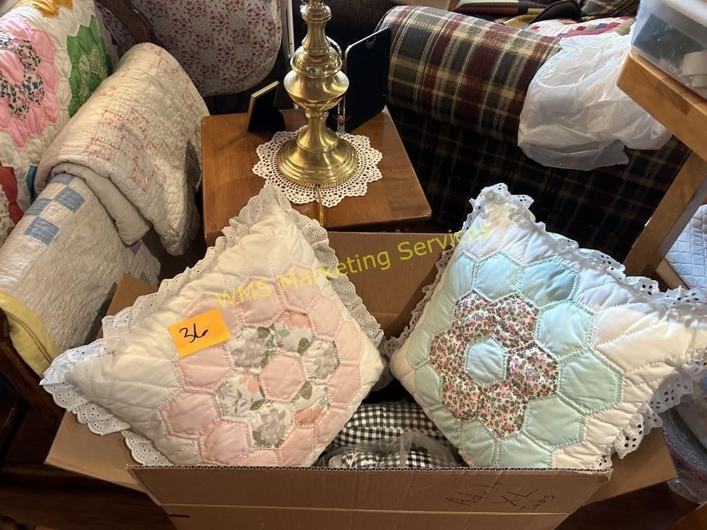 Box of Quilted Pillows