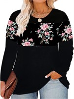 3X-Large RITERA Plus Size Tops  Long Sleeve  Overs