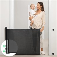 Momcozy Retractable Mesh Baby Gate Or Dog Gate,