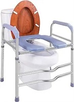 Deewow Raised Toilet Seat With Handles 400lbs,