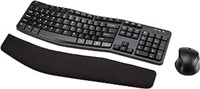 Amazon Basics Ergonomic Wireless Keyboard Mouse