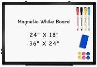 Amusight Double-sided Magnetic Whiteboard, 36" X