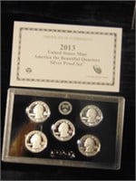 2013 US Mint Silver Proof Quarter Set