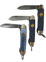 3 Vintage Cub Scout Knives