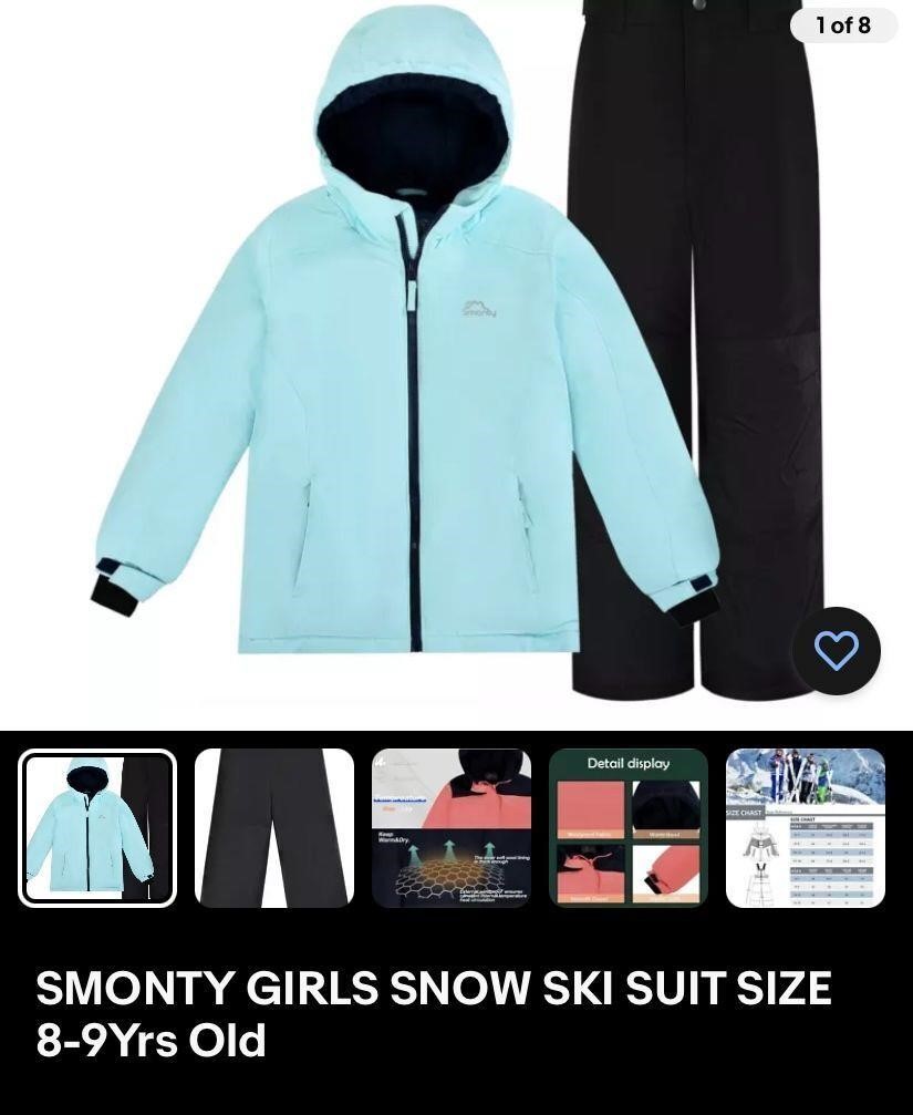 SMONTY GIRLS SNOW SKI SUIT SIZE