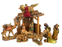 Anri Ferrandiz Nativity Set W/ Manger