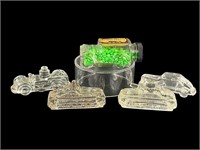 Vintage Glass Candy Containers