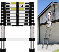 Telescoping Ladder,12.5 Ft Aluminum Extension