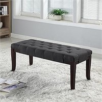 Roundhill Furniture Linon Fabric Tufted Bench,