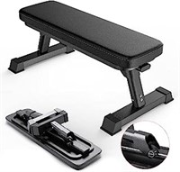 Finer Form Gym Quality Foldable Flat Bench For
