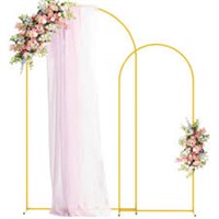 Fomcet Metal Arch Backdrop Stand Set Of 2 Gold