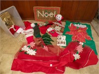 Christmas Stockings, flag, Santa bag, door matt