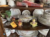 Shelf Contents - Painted Plates, Collectibles