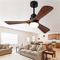 42 Inch Solid Wood Ceiling Fan With Light And