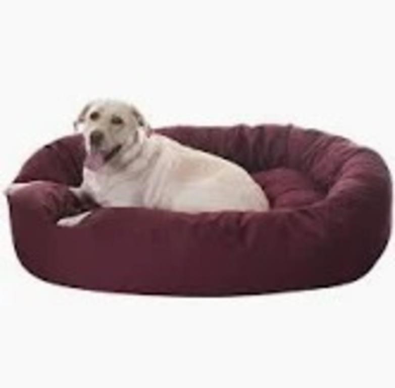 Majestic Pet Burgundy Bagel Dog Bed, 52" L X 35" W