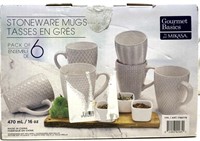 Gourmet Stoneware Mugs 6 Pack
