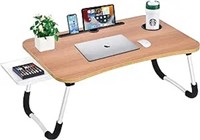 Laptop Bed Desk Table Tray Stand With Cup