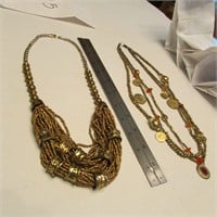 2 multi-strand necklaces