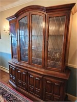Ethan Allen china cabinet 2 piece.   66" long.
